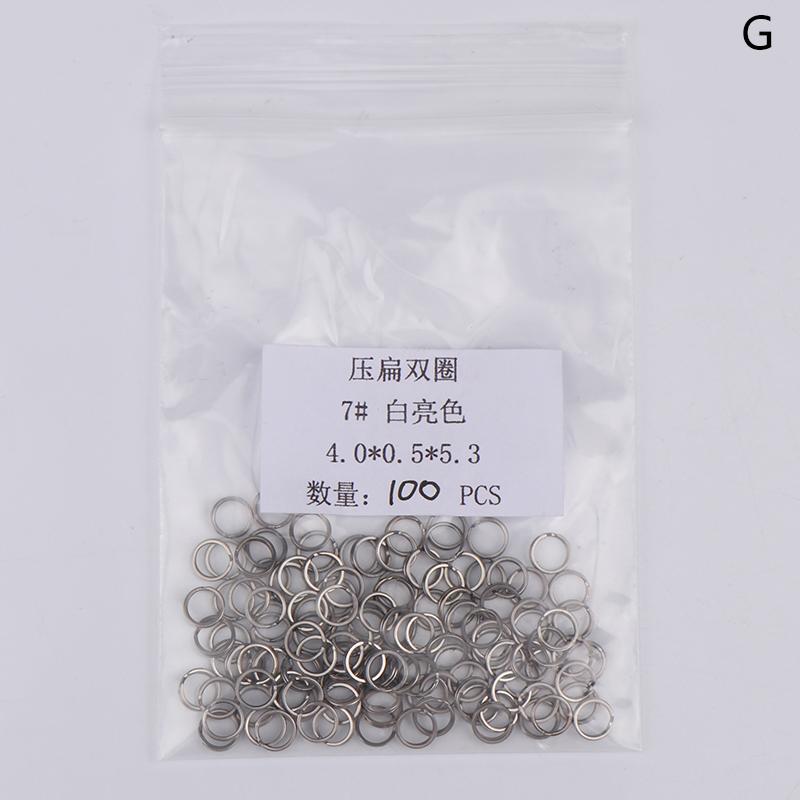 

Заводные кольца для рыбалки 100 шт. из нержавеющей стали Кольца для приманок Морские концевые оснастки Заводные кольца Рыболовные соединители Застежки