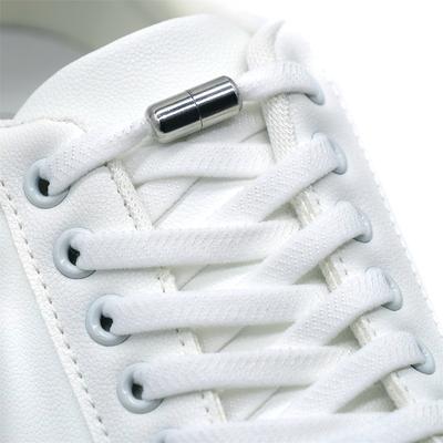 Veters zonder strik met metalen slot – Platte elastische schoenveters voor volwassenen en kinderen Sneakers Snel te dragen schoenveters voor een luie dag