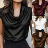 New, swinging collar pendant short-sleeved top casual versatile shirt women