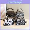 Chic 2024 Summer Fashion Women's Handbag Retro Plaid Crossbody Bag In Black And Brown