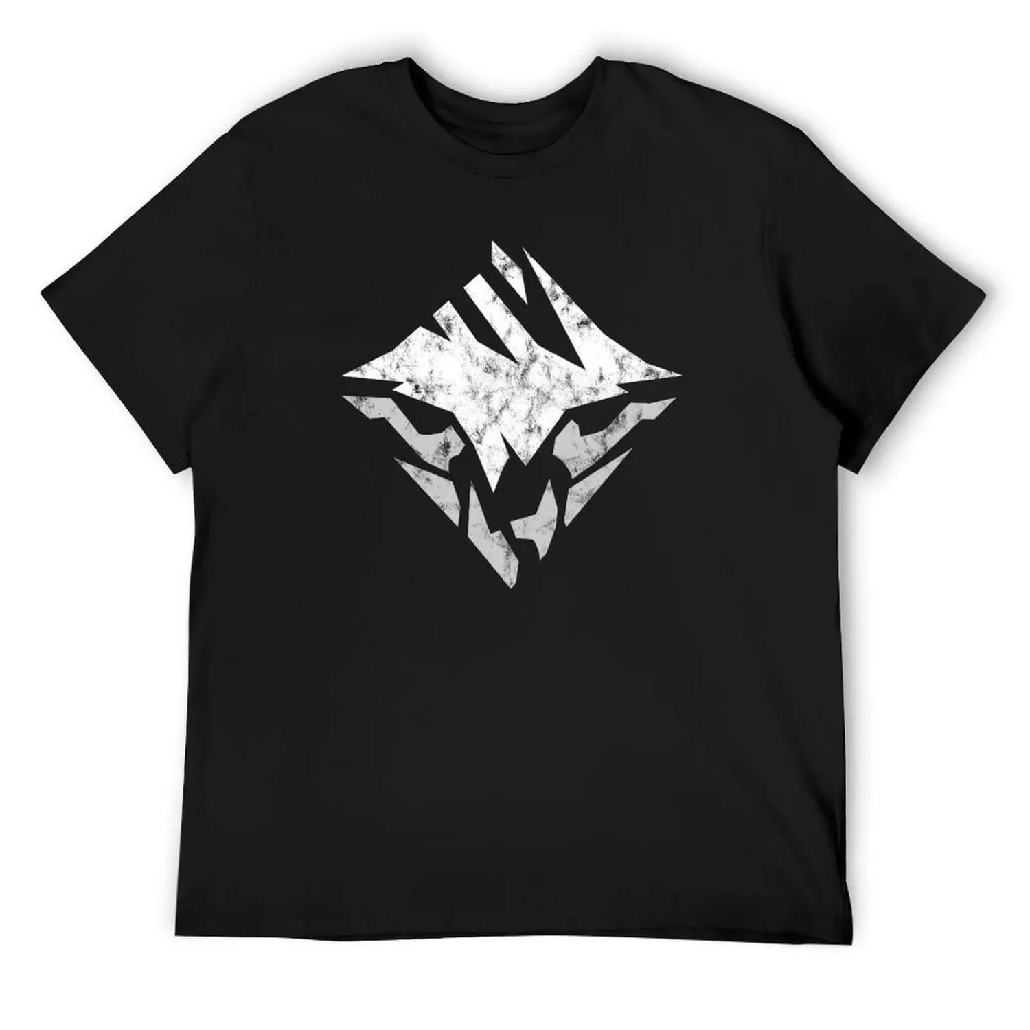 Dauntless White Emblem Logo Distressed T-Shirt cotton man t-shirts luxury t-shirt Funny t-shirt slim fit t shirts for men S