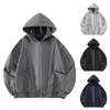 New Cardigan Zipper Hoodie Men Color Loose Hoodie Large Size Fashion Casual Sports Cardigan Small Design Sense Deconstructure Stitching Jacket