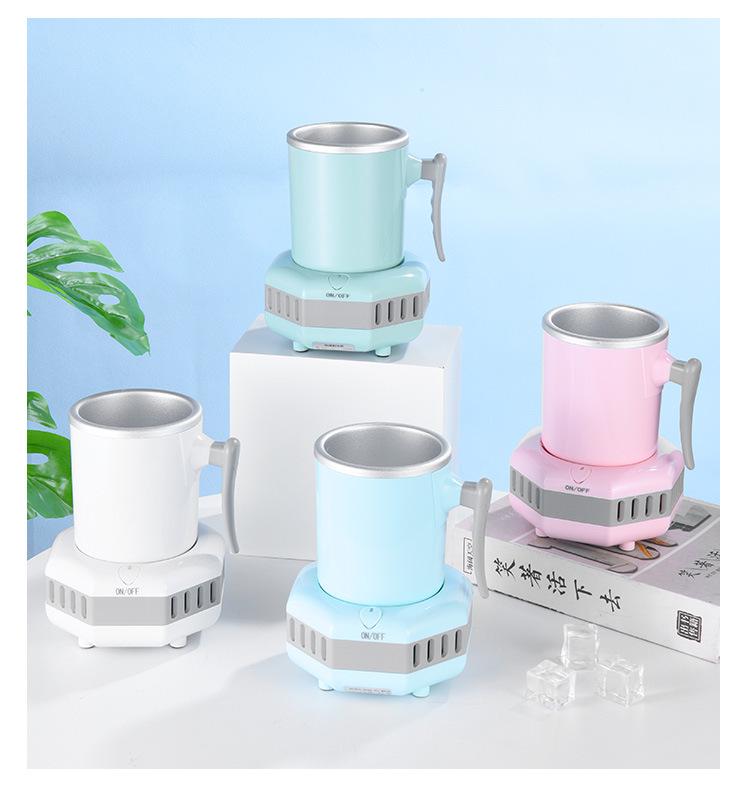 Portable Mini Cooler for Rapid Beverage Cooling and Warming