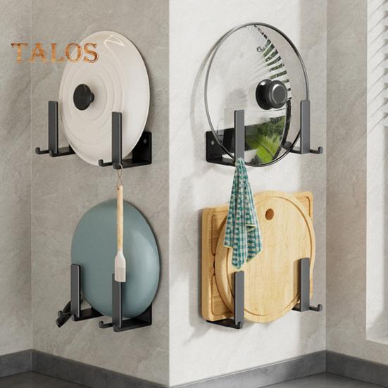 Pot Lid Storage Rack Wall-mounted No Drilling Removeable Waterproof Strong Stickiness Anti-slip Cutting Board Organizer Kitchen Wall Pot Lid Dish