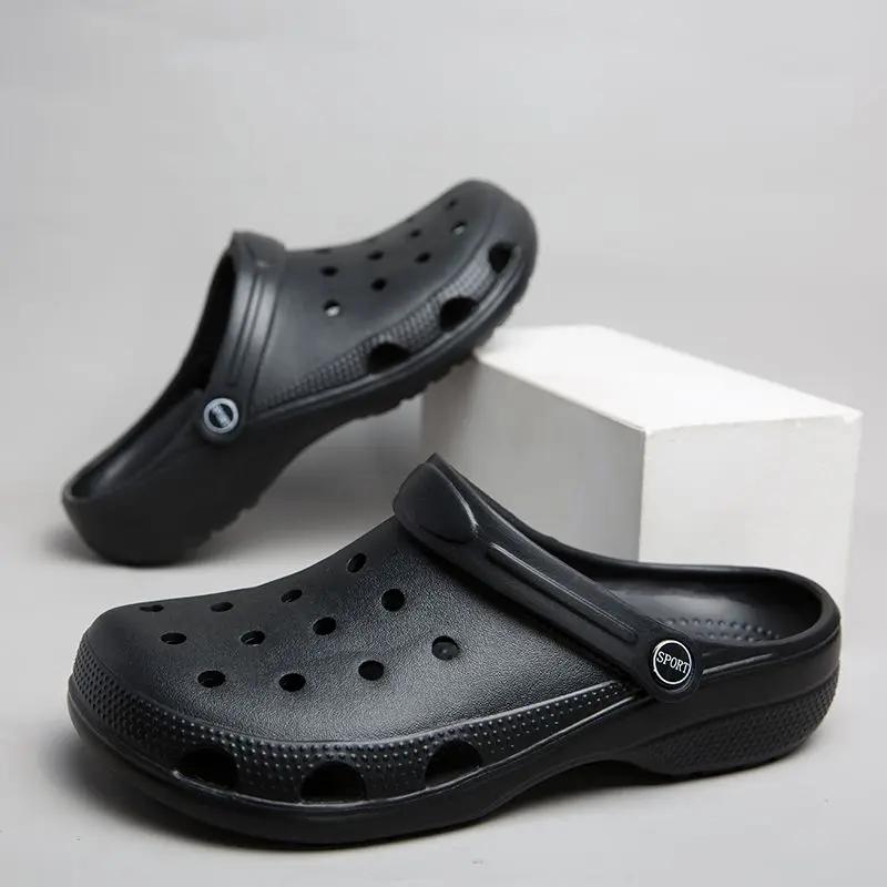 Fashion Slides Men's Shoe Mules Soft Eva Hole Sabot Platform Half Male Slipper 2025 Fashion Designer Luxury High Quality Style Clappers