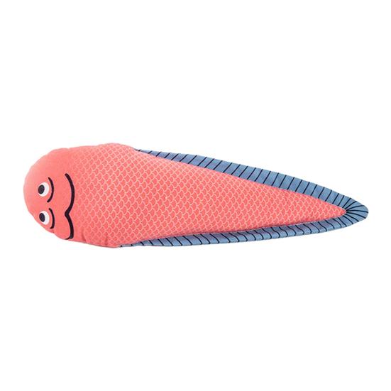Plush Pet Chew Toy Squeaky Fish Interactive Cat Kicker Toy Soft Stuffed Animals Teething Toy for Indoor Dogs Cats And Kittens