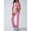 round Neck Neck T-shirt Casual Pants Set Pure Color Crew Neck T-shirt Casual Pants Suit