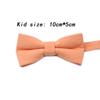 New Color Light Green Pink Peach Solid Cotton Parent-Child Bowtie Sets Kids Pet Men Women Butterfly Daily Cravat Gift Accessory