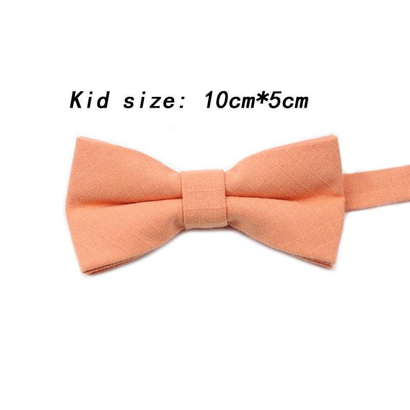 New Color Light Green Pink Peach Solid Cotton Parent-Child Bowtie Sets Kids Pet Men Women Butterfly Daily Cravat Gift Accessory
