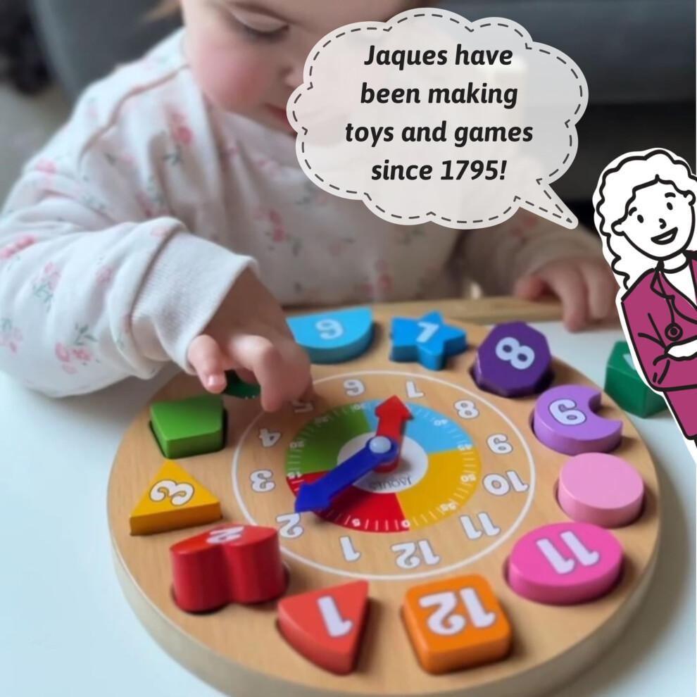 Jaques of London | Montessori Spielzeug für 1-Jährige | Hölzerne Lernuhr | Lernuhr für Kinder | Lernspielzeug für 2-Jährige | Holz