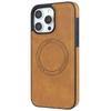 CSJ-P3 For iPhone 16 Pro Max Case Compatible with MagSafe PC+TPU+Leather Back Cover