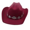 New One-Word Top Wide-Brimmed Denim Hat, Hot-Selling National European, American And Western Hat, Men'S And Women'S Fashion High-End Top Hat
