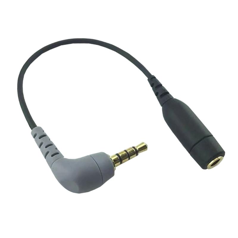 3.5mm to TRRS Microphone Cable Adaptor 3.5mm Female TRRS Microphone Adapter for SC3/SC4 Mic Camera Recording