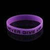 Wristband Never Give Up Bracelet Basketball Wristband Silicone Sweat Band Luminous Rubber Bracelets