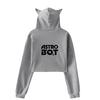 New Astro Bot Pullover Girls Casual Cat Cropped Hoodies Female Long Sleeve Sweatshirts Crop Top Women's Hoodie Sexy Tops