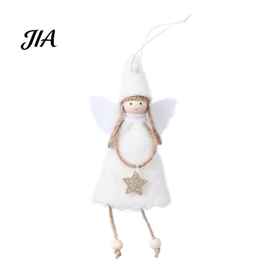 Soft Texture Home Decor Christmas Angel Doll Decoration, Plush Fairy Girl Pendant, Tree Hanging Decorative Garlands for Windows Ornament Winter