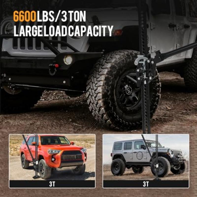 48" Hoher Farm-Wagenheber 7000 lbs Offroad Farm-Wagenheber für LKW SUV und Traktor Schwerlast Ratsche Stoßstangenheber Hubhöhe 5.12-
