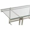 Table Basse - Marque - Blanc - Verre - 120 Cm