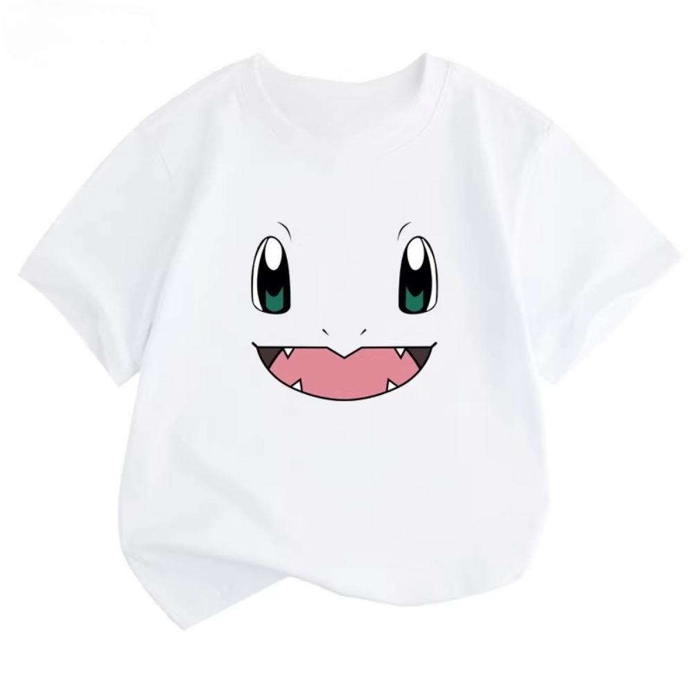 Potdemiel Pikachu Print  Children's T-Shirt, New Summer Style, Casual, Comfortable, and Breathable Children's Top