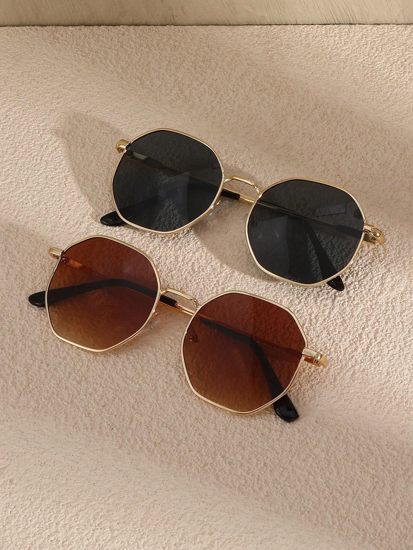 

2/3 шт. Модные круглые геометрические женские солнцезащитные очки в металлической оправе для мужчин, повседневные очки, аксессуары для очков.