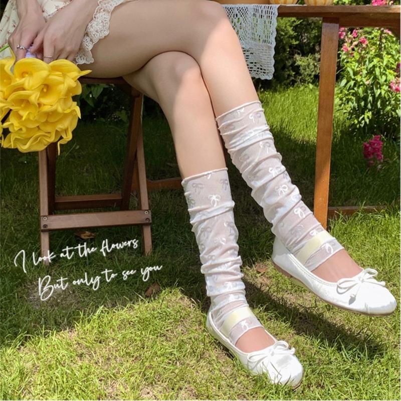 Womens Long Arm Leg Sleeves Ultrathin Lace Sun Protective Cooling Ice Silk Arm Leg Covers Fingerless Gloves Accessories
