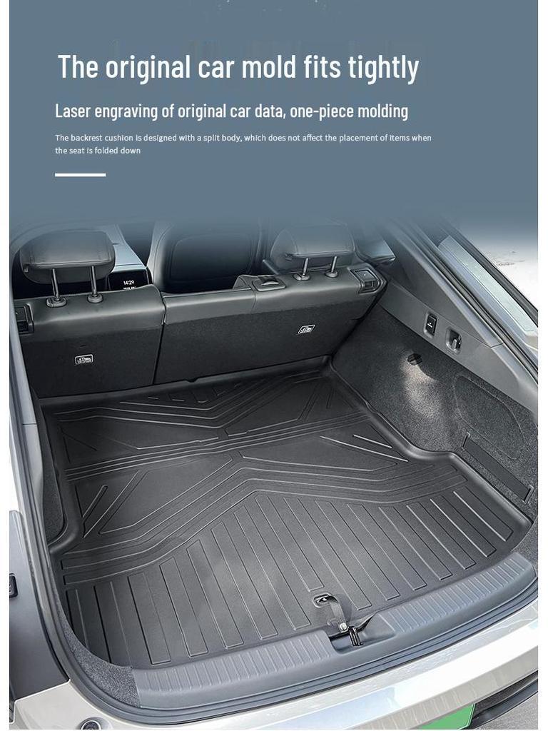 Compatible Trunk and Seat Backrest Mats for 2023-2025 Xiaopeng P7/P7i/P7+ Models - Full TPE Tailbox Protection