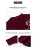 Autumn & Winter Women's 100% Pure Wool Sweater - Stylish Embroidered Half-High Neck for Middle-aged & Elderly