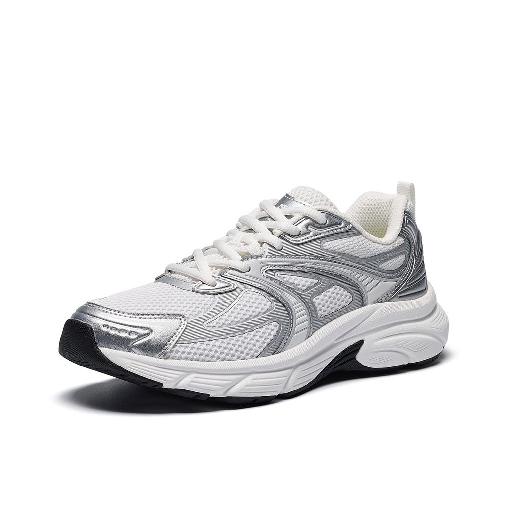 Anta Retro Breathable Lightweight Sports Shoes Low Top Running Shoes Women Sneakers Paper-White Silver 922645594-1
