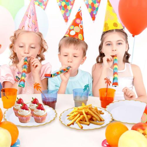 TOYMYTOY 50 Disposable Paper Plates, Stylish Party Dishes, Large Paper Trays, Food Serving Trays, Perfect for Family Events and Birthdays