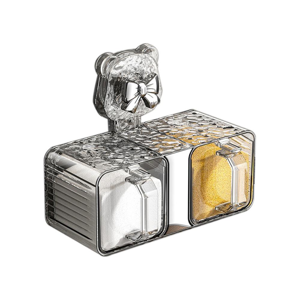 

Wall Mounted Seasoning Storage Container Plastic Spice Rack Suction Cup Spice Boxes for Kitchen прозрачный