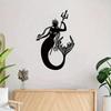 Artisanal Metal Mermaid & Merman Wall Art, Handmade Fantasy Home Decor, Modern Gothic Mythological Sculpture Atlantis