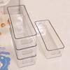 1PC Refrigerator Organizer Bins, Clear Stackable Plastic Food Storage Rack With Handles Eyelash Storage Box Makeup Organizer