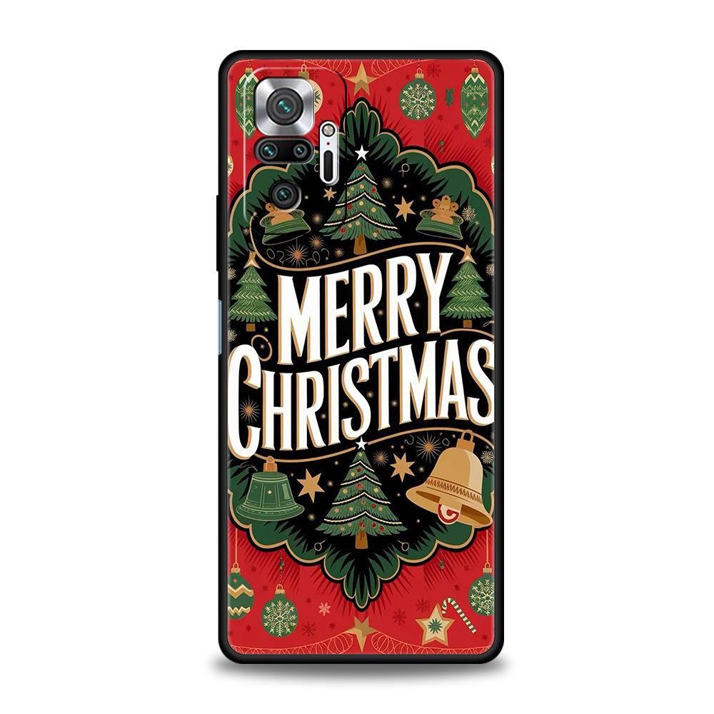 Merry Christmas Phone Case Cover for Redmi 14C 10C 9 Note 14 13 12 10 11 Pro Plus K40 K50 Pro Plus 5G Soft TPU Shell Fundas Bags