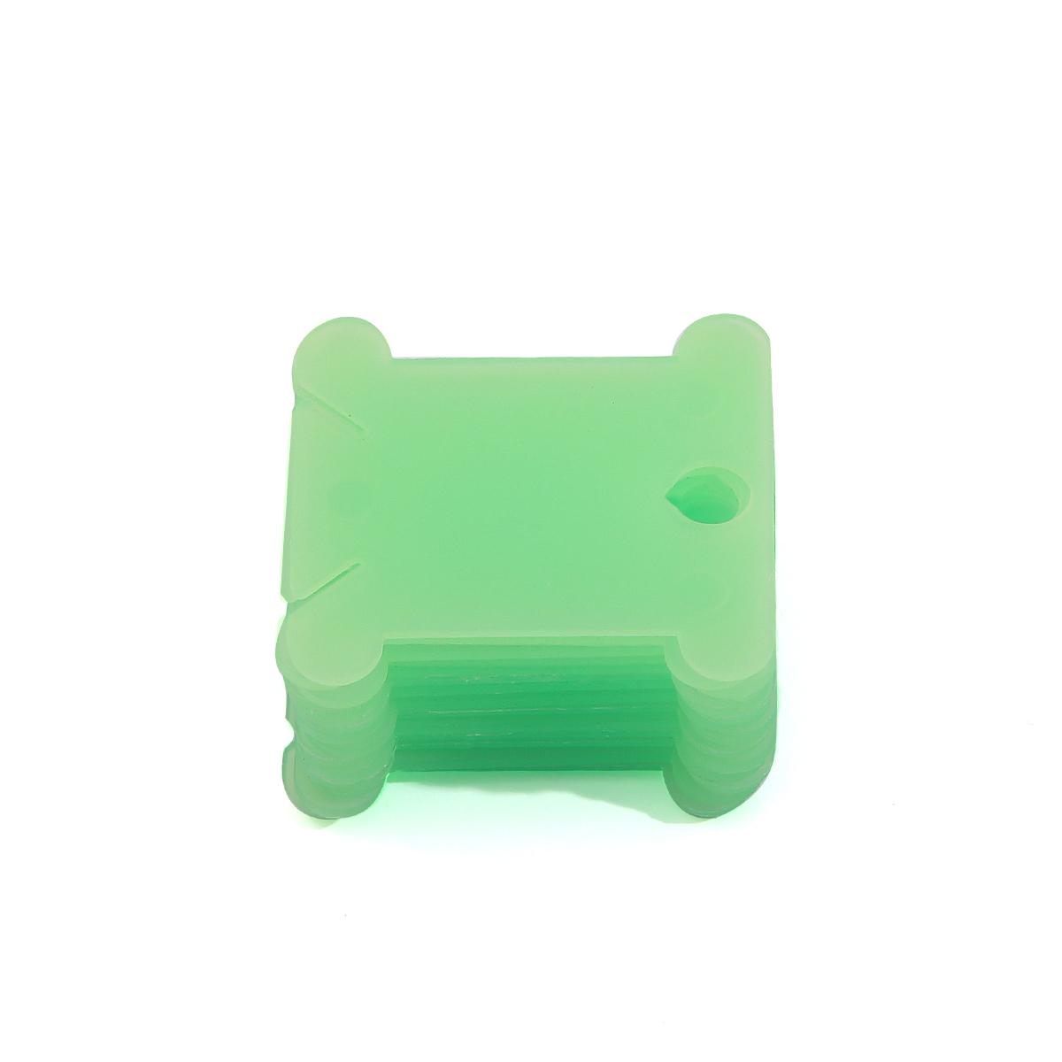 

20/50 шт., держатель для ниток, инструмент для намотки, держатель для хранения шпульки, пластиковая доска для швейных ниток, органайзер для карточек, ниток для DIY 35x38mm 50pcs зелёный