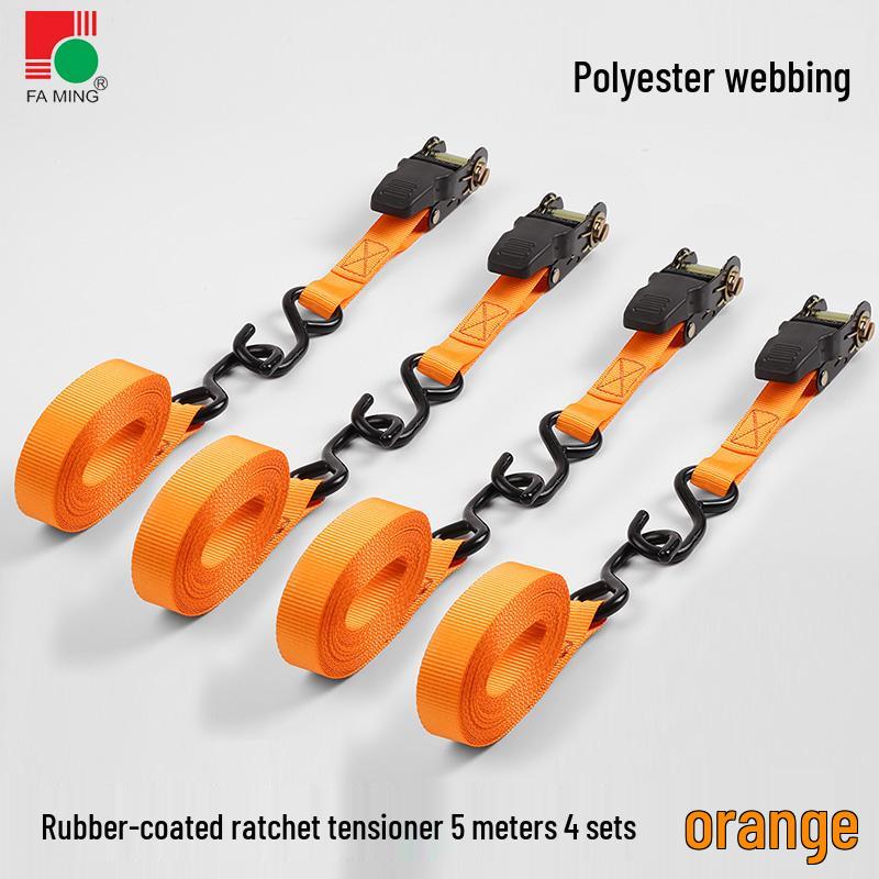 25mm Polyester Self-Driving Off-Road Luggage Ratchet Tie-Down Straps