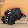 Storage bag two-piece set new bag women's fashion mobile phone bag large capacity diamond shoulder bag