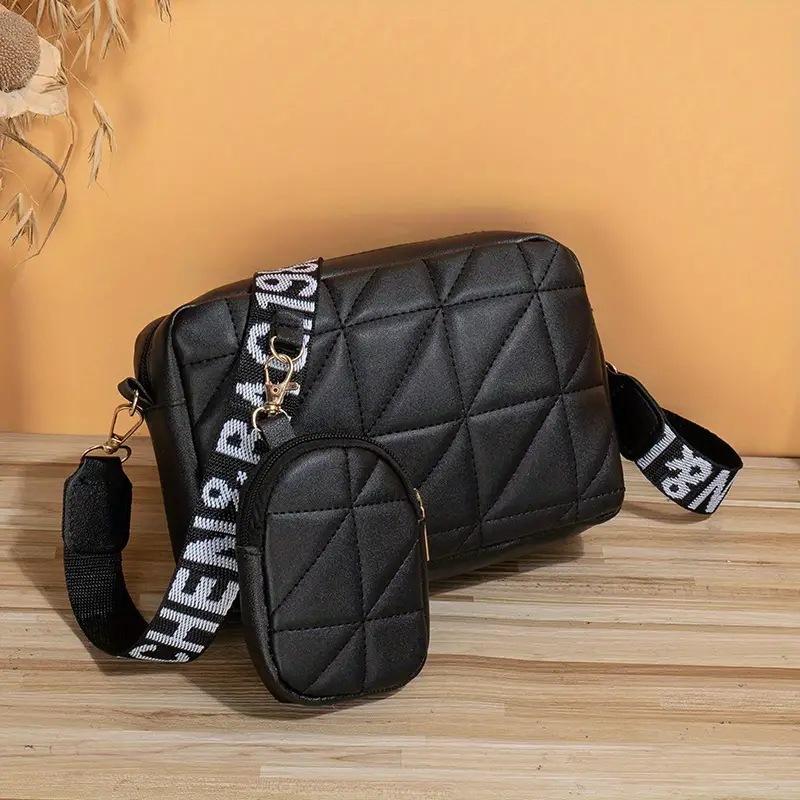 Storage bag two-piece set new bag women's fashion mobile phone bag large capacity diamond shoulder bag