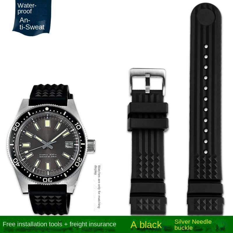 Geeignet für Seiko PROSPEX Vorfahren mm Serie Nachbildung SLA017J1 SLA039J1 Silikon-Gummi-Uhrenarmband 20mm 22mm