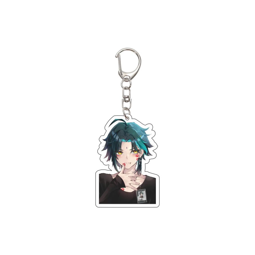 55MM Anime Genshin Impact Keychain xiao  Key Chain Acrylic Model Plate Christmas Gifts