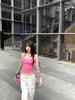 2025 Summer Women's Spicy American Candy Color Slim-Fit Square Neck Tank Top
