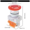 24TE 22mm 1NO 1NC DPST Emergency Stop Push Button Switch Red Mushroom Equipment E Stop Shut Off Switch AC 660V 10A