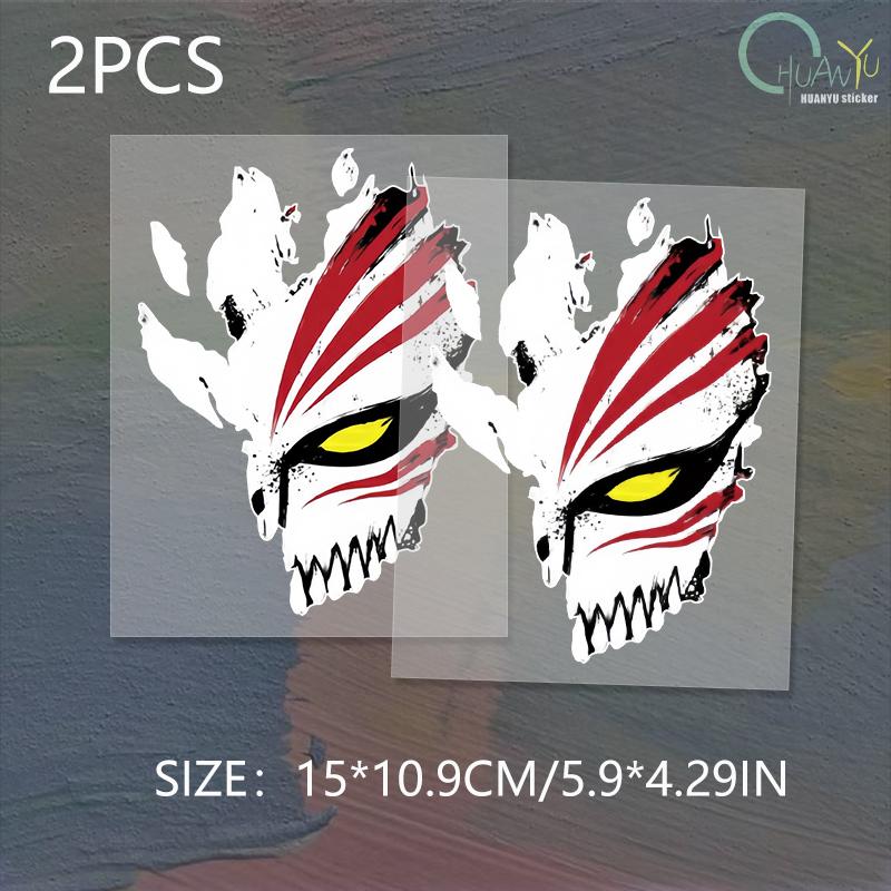 Hollow Car Sticker Death God Kurosaki Ichigo Void Spirit Pressure Mask Electric Car Motorcycle Painted Glass Sticker