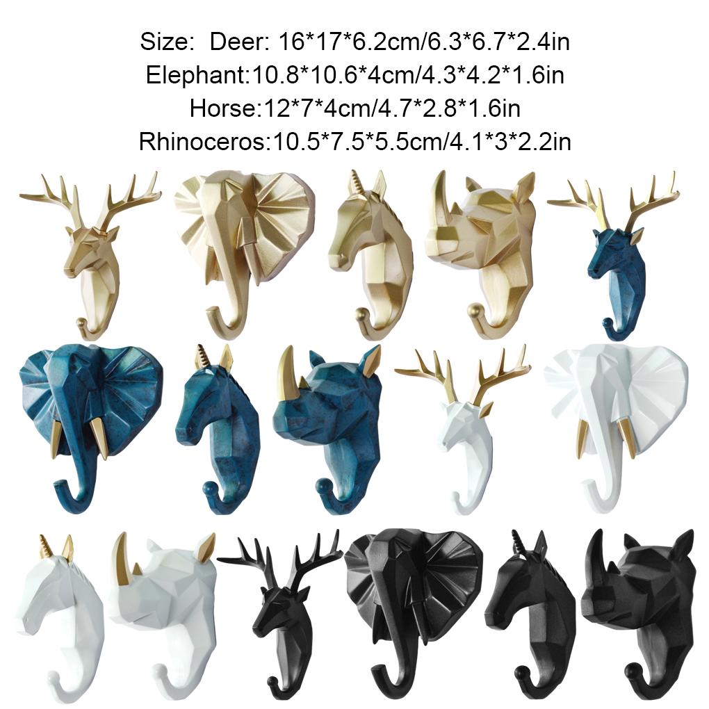 Unique And Functional Animal Head Coat Hook For Home Made Of Resin Animal Head Key Hook Animal Shape