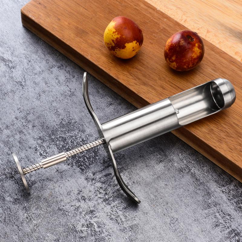 304 Stainless Steel Cherry Jujube Corer Pitter Fruit Kitchen Olive Core Gadget Stoner Remove Pit Tool Seed Push Out