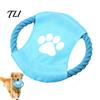 Outdoor Fetch Training Tool Fabric Dog Flying Disc, Cotton Rope Interactive Tug of War Tear Resistant Disc Toy for Small Medium And Large Breeds,