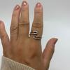 Silvery Color Safety Pin Thumb Ring- Statement Unique Paperclip Open Adjustable Ring Mothers Day Gift for Women Jewelry