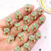 50pcs Resin Mini Glitter Colorful Kawaii Green Love Frog  Art Nail Flatback Rhinestone Applique DIY Charm Scrapbook Accessories Crafts