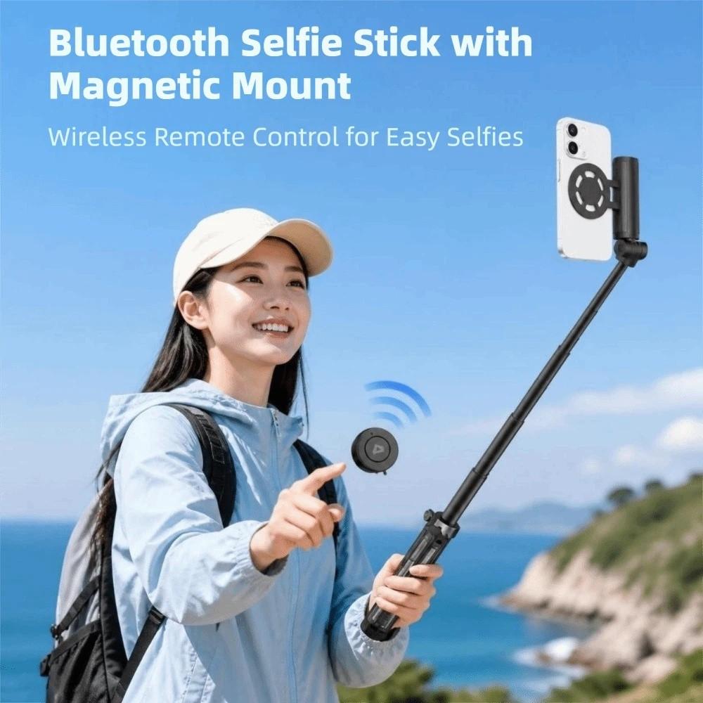 Magnetic Phone Tripod 360 Rotation Bluetooth Selfie Stick Pocket Selfie Stick Filming