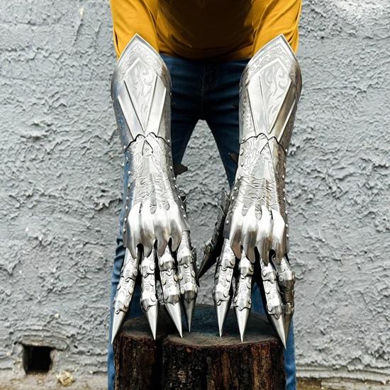 Gloves Set Medieval Gauntlet Gloves Pair Best Halloween Costume Gift