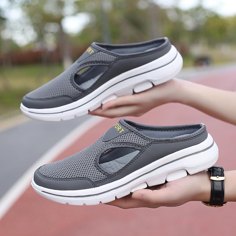 Zapatillas de Verano Superficie de Malla Transpirable Ultraligera Conveniencia Interior y Exterior Zapatillas de Gran Escala para Hombres Zapatillas de Exterior para Mujer